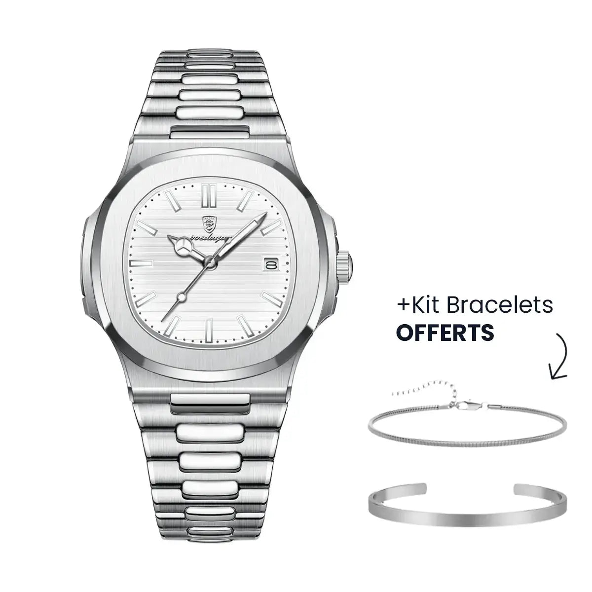 Men's Luxe Nautilus™ Watch with a Free Bracelet Kit – Proper Bargain!