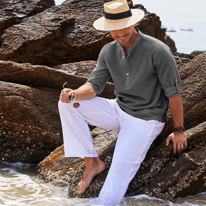 Cormac - Blokes' Long Sleeve Chill Linen Shirt